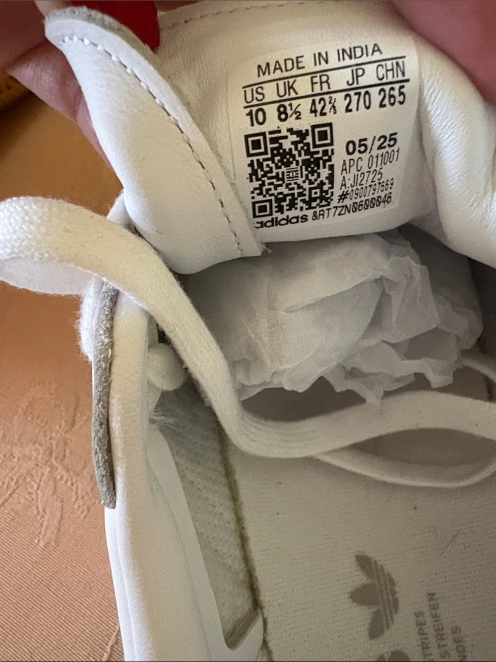 adidas Samba OG White and Silver Sneakers NWT - Picture 3 of 7